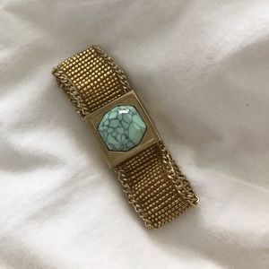 Hipanema Turquoise and gold bracelet